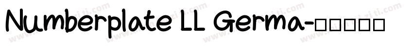 Numberplate LL Germa字体转换
